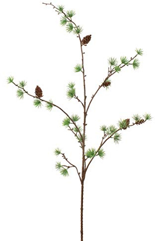 artplants.de Künstlicher Lärchenzweig, PE Nadeln, 95cm - Nadelbaumzweig - Kunstzweig