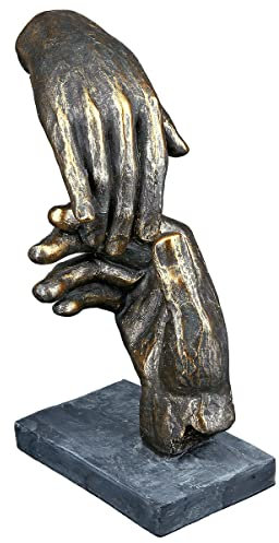 Casablanca - Deko Skulptur helfende Hand - aus Poly mit Spruchanhänger - Geschenk und Dekoration - Höhe 21 cm