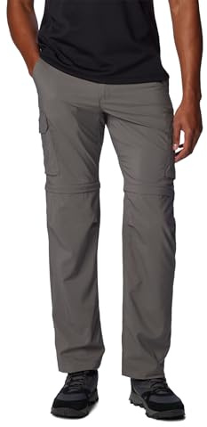 Columbia Mens Silver Ridge Utility Convertible Hiking Pant, City Grey, 52 x 30