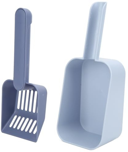 Kattsandsskyffel Pet Katt Hundsand Bajs Scooper Plast Kattsand Spade för Husdjurskatter(Blue - Boxed)
