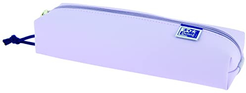 Oxford 400161721 Estuche Escolar Rectangular Kangoo Live and Go, Goma Elástica, Color Lila Pastel