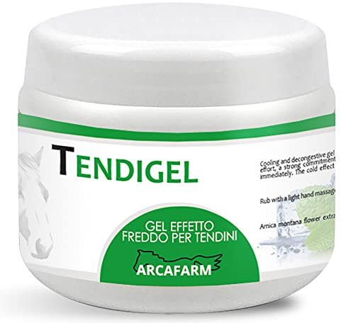 TENDIGEL 500 ml Gel freddo anestetico defaticante per cavalli, Sollievo rapido tendini, muscoli, articolazioni, distorsioni/affaticamenti/traumi/infiammazioni post Allenamento, gara, lavoro - ARCAFARM