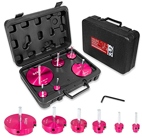 6 Piece Plastic Pipe Fitting Reamer Kit for 1/2 Drill, Includes 0.75, 1, 1.5, 2, 3, 4 Reamers, Carbide Cutting Inserts, For PVC, CPVC, ABS Pipe Fittings