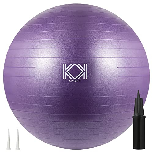 KK Exercise Ball Anti-Burst Gym Ball, Fitness Ball For Yoga, Pilates Training, Swiss Ball With Hand Pump
