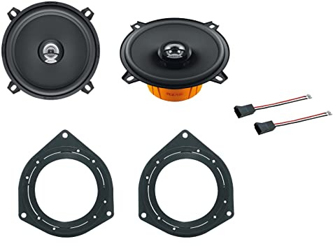 Superauto hi-fi Coppia di Casse Coassiali DCX 130 Altoparlanti 2 vie 13 cm+ Supporti casse Compatibili con FIAT PUNTO EVO Per Sportelli Posteriori