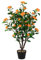 COSTWAY 100 cm Kunstbaum mit Blüten, Künstlicher Kamelienbaum, Kunstpflanze im Topf, Kamelienpflanze mit 37 Blüten und natürlicher Stamm, Kunstblume für Zuhause Büro, Zimmerpflanze Dekopflanze