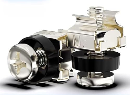 Juego de tornillos M5 x 16 para armarios de red – Juego de tuercas de bloqueo y tornillos, tuercas enjauladas M5, tuercas enjauladas tornillos de montaje, rack, tuerca enjaulada, juego de 30 unidades,