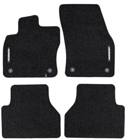 OMAC Velours Fußmatten kompatibel mit VW Caddy IV 2020-2025 Autoteppich Automatten Schwarz 4 TLG