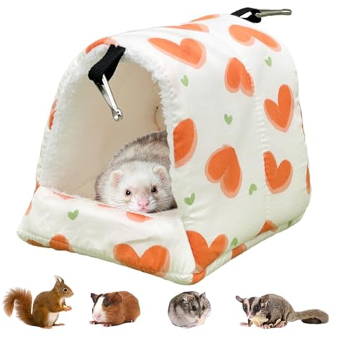 Generisch Hamac chinchilla | Nid chaud pour furet, hamac pour petits animaux - Pour les sacs à sucre et les furets dans la cage pour dormir et grimper pendant les mois d'hiver
