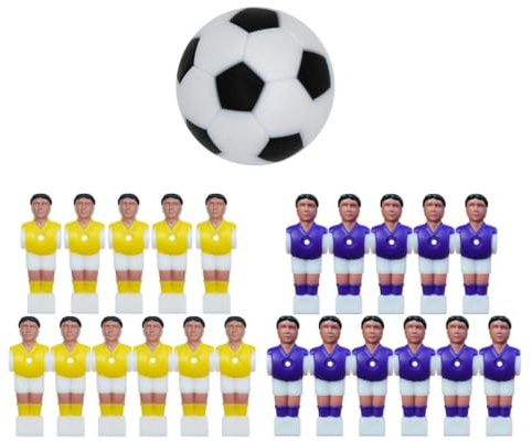 EN bordsfotboll spelset kreativa dockfigurer tillbehör | Hartsreservdel för bordsfotboll för fotbollsfans, barn, vuxna och manliga vänner