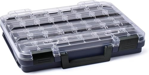 1x Schraubenkoffer leer | Sortimo T-BOXX 320 anthrazit | Sortimentskasten Kunststoff gross | Ideale Sortimentsbox Schrauben | Kleinteilemagazin Alternative