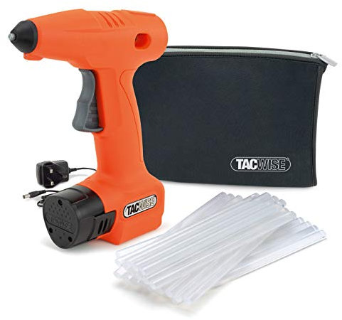 Tacwise 1560 H12-7 Pistola de Silicona Caliente a Batería de 12V con 30 Barras de Pegamento y Funda de Neopreno