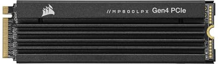Corsair MP600 PRO LPX 500GB M.2 NVMe PCIe X4 Gen4 SSD - Optimised PS5 (Up To 7,100MB/sec Sequential Read & 3,700MB/sec Sequential Write Speeds, High-Speed Interface, Compact Form Factor) Black