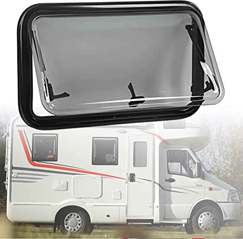 BEESOM Wohnmobilfenster Ausstellfenster Seitenfenster Dachluke Dachfenster Dachhaube mit Kurbel Wohnwagen Wohnmobil Caravan, Wohnwagen Seitenfenster:600X450mm