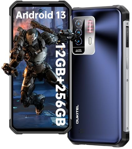 OUKITEL WP27 Téléphone Portable Incassable,Android 13,Octa-Core Helio G99,20MP Nocturne Vision,24Go+256Go/2To,Smartphone 6.8 FHD+120Hz, 8500mAh(33W),NFC/Dual SIM/Face ID/IP68/GPS