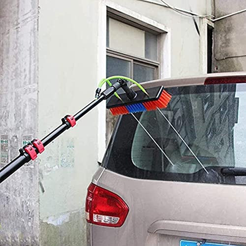 Barre d'extension télescopique pour nettoyage de fenêtre avec pulvérisation d'eau - Brosse multifonction pour panneaux solaires, panneaux photovoltaïques, toits de véranda, gratte-ciel, fenêtres - 3,6