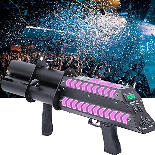 MQDLJSE Lanzador de Confeti inalámbrico, Confeti eléctrico, Lanzador de Confeti Profesional, Confeti de conserjería, Ambiente Floral para Eventos Especiales, Fiestas, Clubes y conciertos.