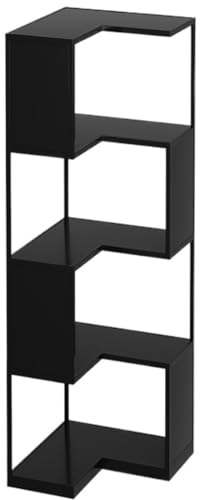 BIOMICE Corner Shelf Standing 4-Tier Corner Shelf Decorative Bookshelf with Storage Stand for Living Room Storage Stand