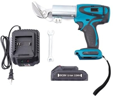 Fårsax, 20V sladdlös elektrisk järnsax Metallskärverktyg Järnskjuvplåtssax Sax kolstålsax for batteri för fårgetter(1Battery 3.0AH,Inverter 1500W)