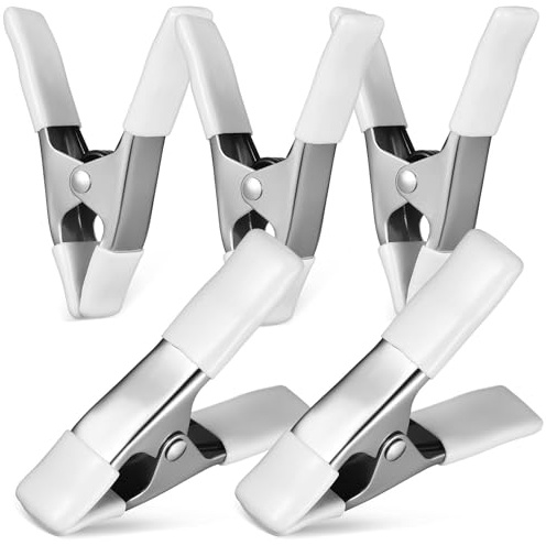 BESPORTBLE 5 Pièces Pinces à Ressort et Faciles à Utiliser en Pvc Robustes 4 Pouces Protection pour Papier et Tissu de Fond, Légères en Photographie