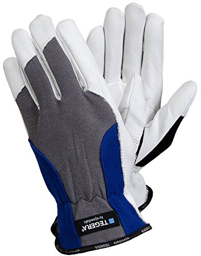 Ejendals Lederhandschuh Tegera 888, Größe 9, 1 Stück, grau / blau / schwarz / weiß, 888-9