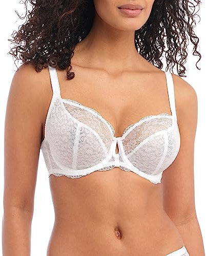 Freya Women's Fancies 1011 Underwire Non Padded Plunge Bra, White, 38F
