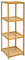 DuneDesign XL Bambus Holz Regal 124,5 x 38 x 39,5 cm 4 Fächer Stand-Regal Badezimmer Ablage Küchen Aufbewahrung Badregal