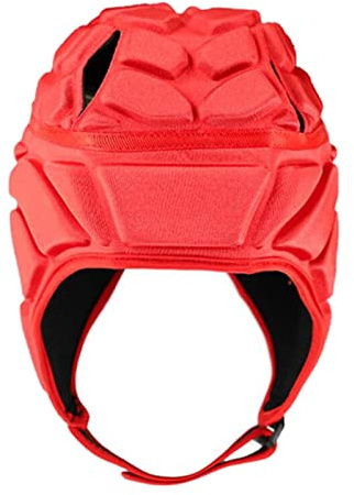 Perfeclan Casco Protettivo da Portiere di Calcio da Rugby Imbottito in Eva Regolabile, Casco Protettivo per La Testa Morbida per Bambini, Giovani E Adulti Unise - Rosso M