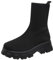 Women's Stretch Knit Chelsea Boots With Round Toe Block Heels - Platform Elastic Mid Heel Slip-on Chunky Heel Lug Sole Non-Slip Sock Booties
