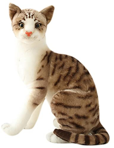 30CM Simulation Chats Mignon Chat Endormi Enfants Jouet en Peluche, Faux Félin Chaton, Photographie Accessoire Réaliste Couchage Chat, Ornements de Maison Décoration de Bureau Enfant Enfants Jouet (F)
