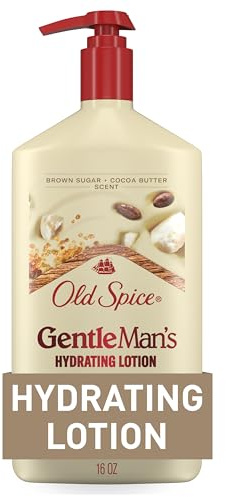 Old Spice Hand, Face & Body Lotion for Men, 24/7 Lightweight Moisturization with Vitamin B3, Instant Absorption, For All Skin Types, Brown Sugar + Cocoa Butter Scent, 16 oz