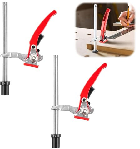 2 piezas de sargentos de apriete de 20 mm,Sargentos carpintero,abrazadera de palanca de sujeción baja, prensa de liberación rápida ajustable, pinzas de mesa de aleación de aluminio, soporte de prensa