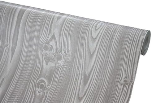BUVU Klebefolie Möbel Holzoptik Möbelfolie Selbstklebende Folie Holz Tapete 45cm X 800cm Holz Vintage Streifen Folie Wasserdicht Wandtapete für Möbel Wände Schränke Küche Tische