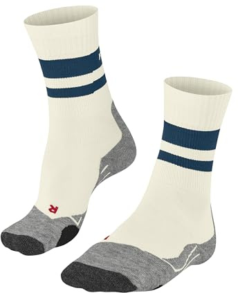 FALKE Men's TK2 Explore M So Wool Thick Anti-Blister 1 Pair Hiking Socks, White Off-White 2040, 9.5-10.5