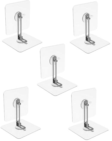 WEKAMOS Anclajes y Acero Inoxidable en Acrílico para Muebles 5 Juegos sin Taladro para Seguridad Infantil Protección contra Vuelcos en Estanterías y Armarios