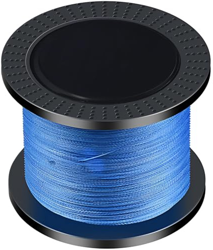 yeeplant Pe Line, 4 trenzas, 22 (10 kg), 1093 yardas (1000 metros), línea de pesca para agua salada y agua dulce, carrete azul liso fundido