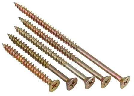DSDBDNN Vis à tête plate Phillips for cloisons sèches, vis à bois autotaraudeuses à tête fraisée cruciforme, clou à pointe trempée zinguée couleur KA(70mm(10Pcs),M5)
