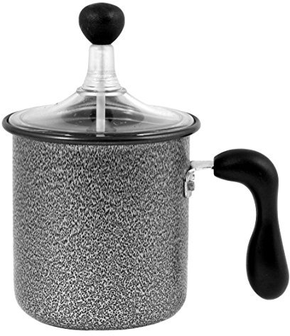 Frabosk Montalatte Manuale per Cappuccino, 0.5 Litri, Acciaio, Grigio/Nero