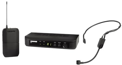 Shure BLX14/P31 Headset Audio System H10 Band (542–572 MHz) – BLX4 Receiver, BLX1 Bodypack & PGA31 Cardioid Headset Mic, Up to 14 Hr Battery, 300 ft Range