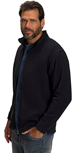 JP 1880 Homme Grandes tailles Polaire douce et chaude avec fermeture zippée noir 5XL 705552 10-5XL