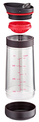 Tefal Ingenio K20730 Dressing Mixer | Durchmesser:19 cm | Material: Kunststoff | Leicht zu reinigen | Spülmaschinengeeignet | Farbe: Rot / Schwarz / Transparent