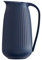 Kähler Isolierkanne 1,0 l Hammershøi Tastenfunktion für Tee und Kaffee, blau