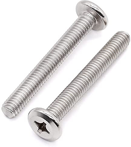 Glvaner (20 pcs) M6-1.0 x 50mm Binding Screws, Flat Round Head Phillips Drive Machine Screw 304 Stainless Steel 18-8 Full Thread, Furniture Screw Connection Bolt Screw