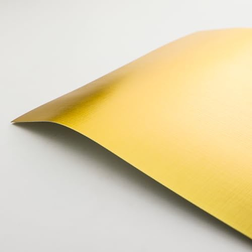 50 ark strukturkartong, guld, DIN A4-pysselkartong, 250 g/㎡, färgat papper för scrapbooking, korttillverkning, stansning och andra pappershantverk
