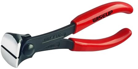 WISEUP Extracteur de clous, 15,2 cm, finition noire, pince de charpentier en acier au chrome vanadium, pince coupante pour enlever les agrafes ou outils d'installation de sol (15,2 cm)