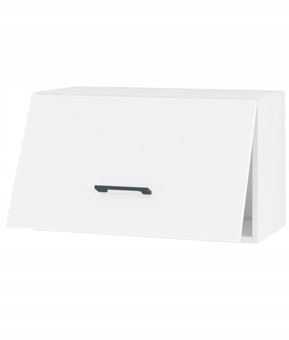 Laclar Hängeschrank für die Küche - Dunstabzugshaube 60 cm - geräumiges und funktionales Möbelstück für die Küche - einfache Montage mit Haken (Weiß Matt)