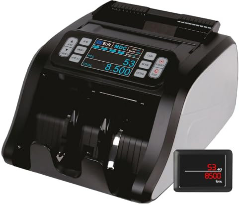 Securina24 Geldzählmaschine Wertzähler für gemischte Banknoten Banknotenzähler SR8500