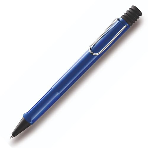 LAMY safari Kugelschreiber mit ergonomischem Griff & Strichstärke M - für angenehm langes Schreiben - aus robustem ASA Kunststoff - inklusive Großraummine M 16 (keine Geschenkbox, Blau)