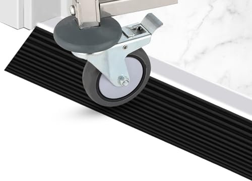 Rubber Threshold Ramp, Self Adhesive Non-Slip Wheelchair Ramp, Portable Mobility Scooter Ramps for Doorways, Steps, Stairs Tape for Doorways, Driveways, Bathroom, Smooth Tile