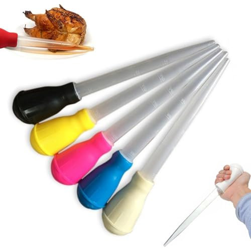1PACK Turkey Baster Large,Baster Pipette,Baster for Cooking,Meat Baster Syringe,Basting Syringe Pipette,Turkey Baster for Aquarium,Silicone Round Bulb Meat Baster for BBQ Grill Baking Kitchen Cook